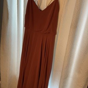 Jenny Yoo Inesse bridesmaids dress in “cinnamon rose” (18).